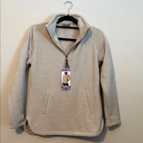 32 Degrees Light Beige Fleece Pullover Women’s xsmall - Picture 2 of 11